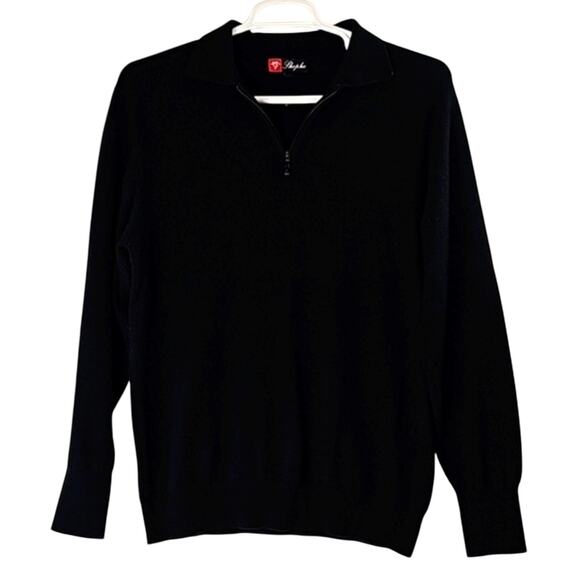 Shephe Other - Shephe Mens Sz XL Black 100% Cashmere 1/4 Zip Preppy Academia Luxury Sweater